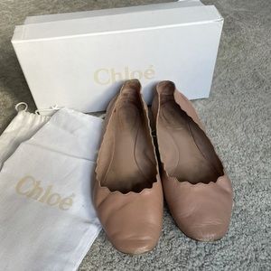 Chloe Scalloped Ballet Flats